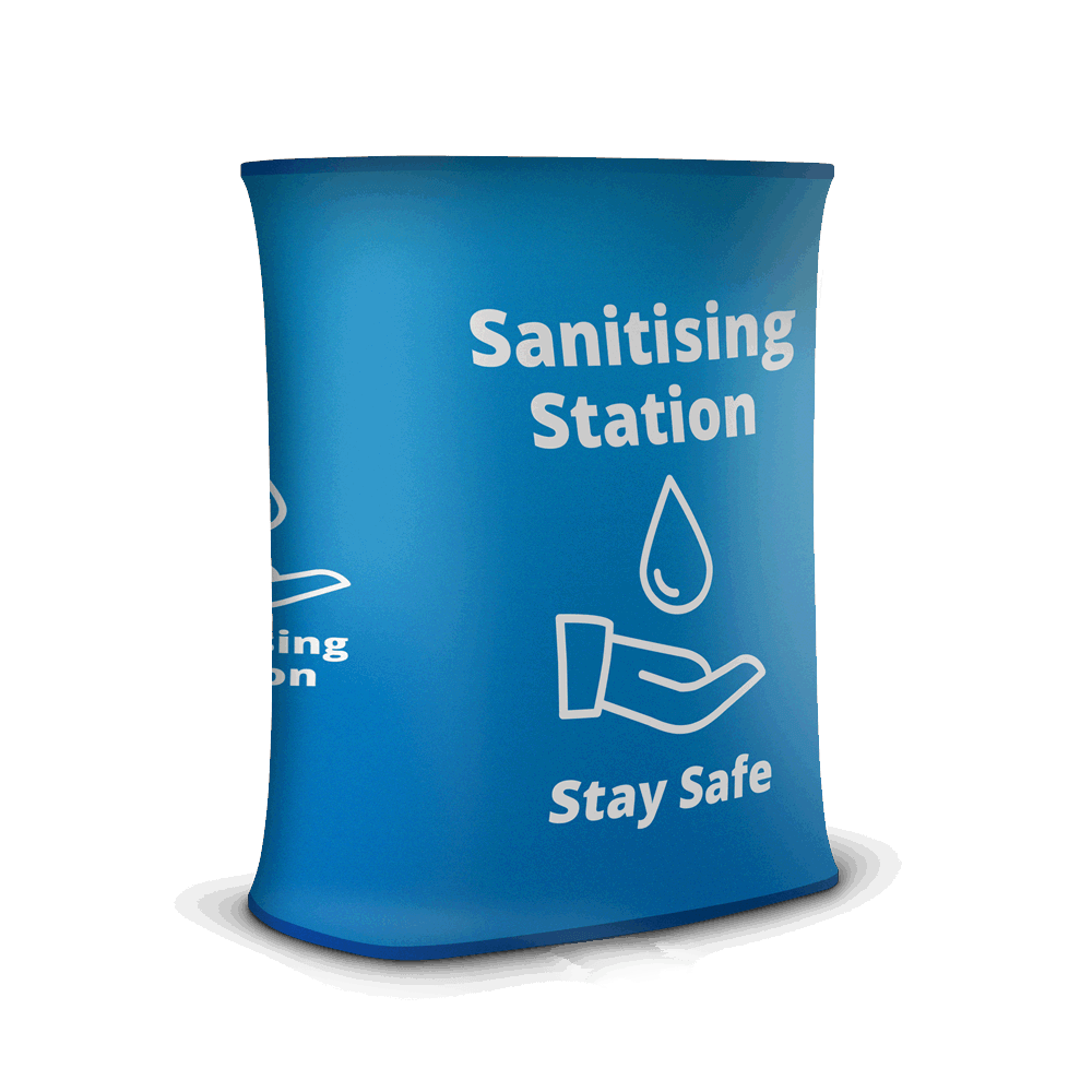 Sanitising Station - Stretch Blue